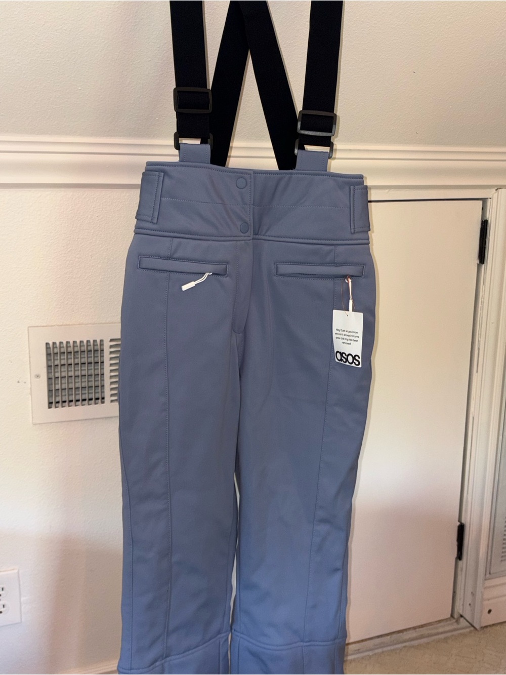ASOS Light Blue Ski & Snow Pants with Black Label Detail